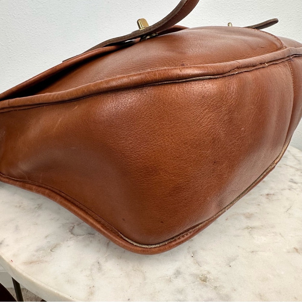 Vintage Coach British Tan Leather Carrier Brief Top Handle Bag 9800 - Picture 10 of 15
